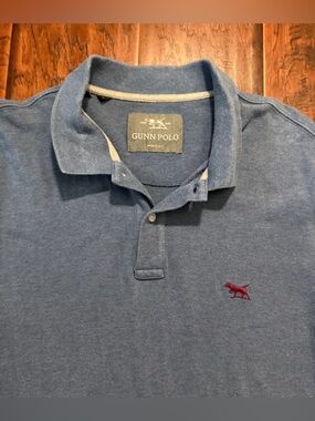 Rodd & Gunn Blue Polo with Red Fox Emblem